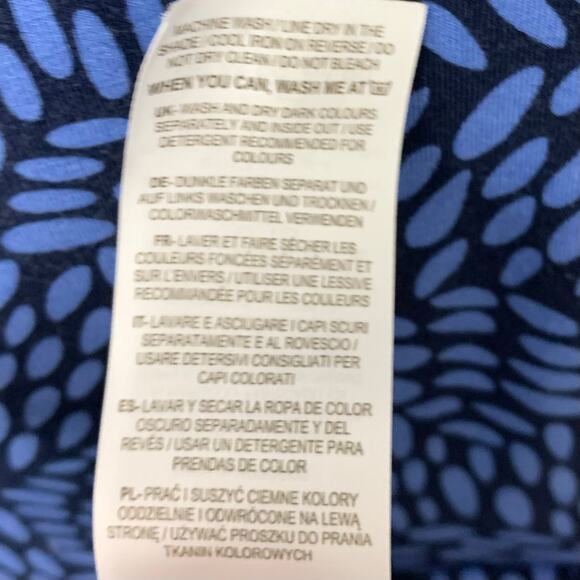 Boden Womens Abigail Jersey Dress Blue Print Long Sleeve Pockets Size 2 Petite - Picture 9 of 11